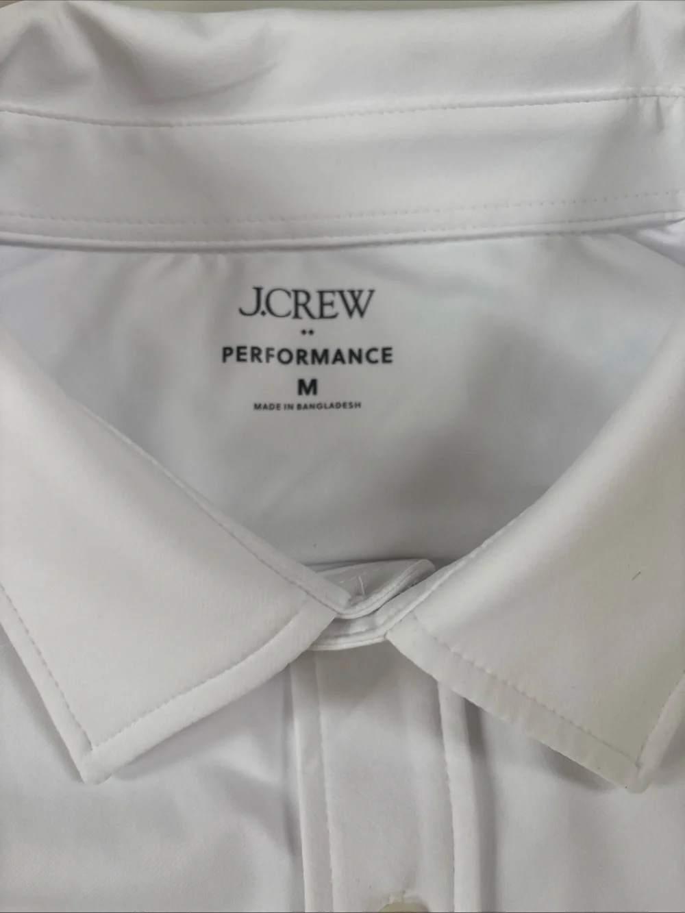NWT J. Crew performance Men's Classic White Dress Shirt - Tailored Fit medium